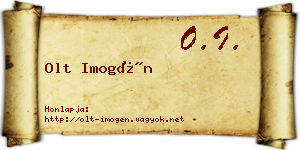 Olt Imogén névjegykártya
